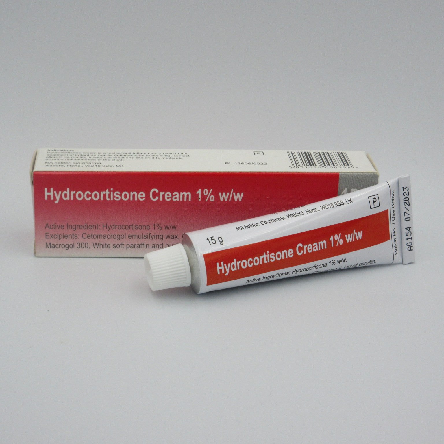 1 x Hydrocortisone Cream 1% w/w 15g Itching Eczema Psoriasis Bite Sting ...