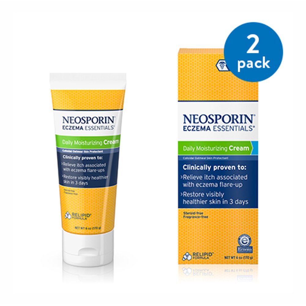(2 Pack) Neosporin Eczema Essentials Daily Moisturizing Cream, 6 Oz ...