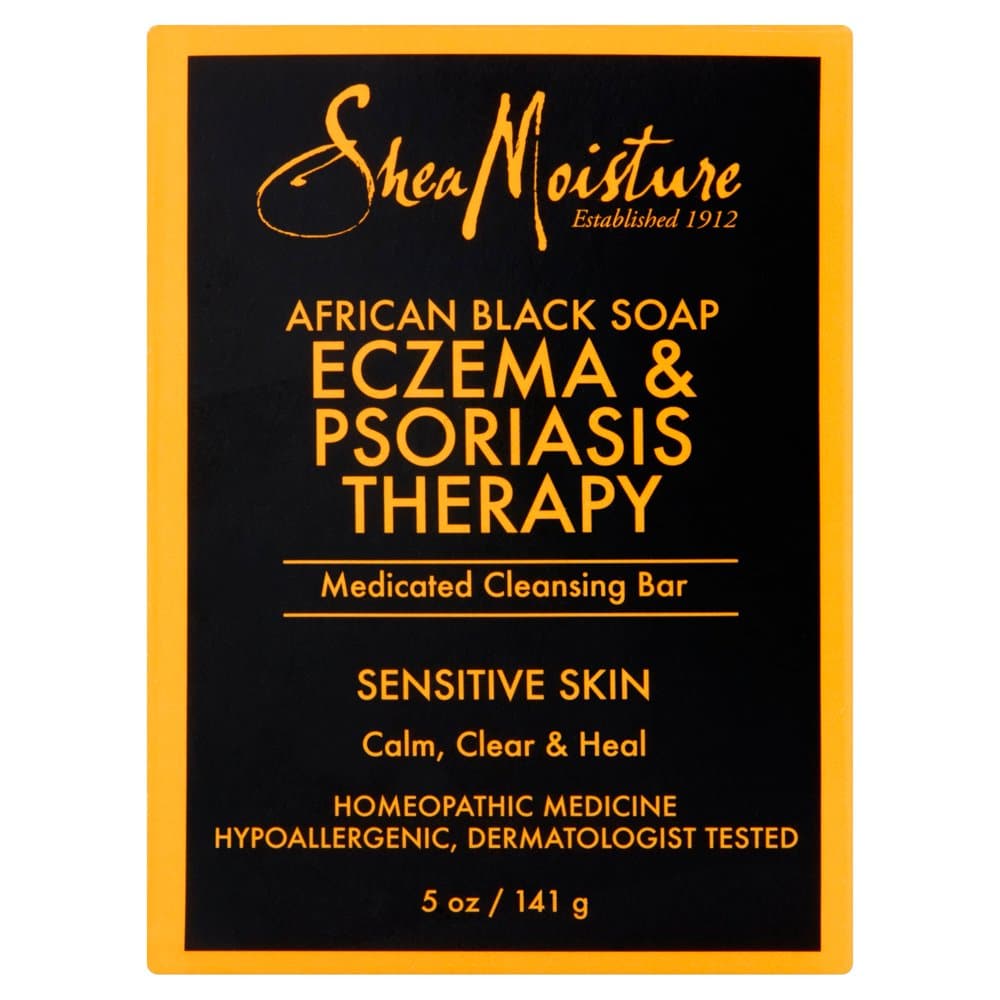 (2 pack) Shea Moisture Eczema &  Psoriasis Therapy African Black Soap, 5 ...