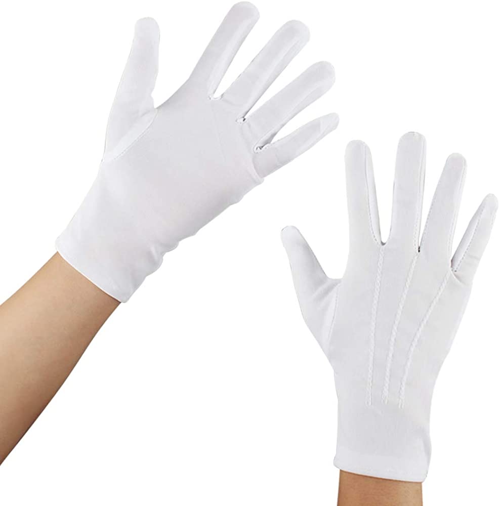 Aipaide 5Pairs White Cotton Gloves Hand Moisturising ...