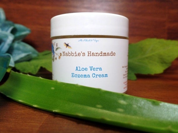 Aloe Vera Eczema Cream. Made with 100% Pure and by NabbiesHandmade