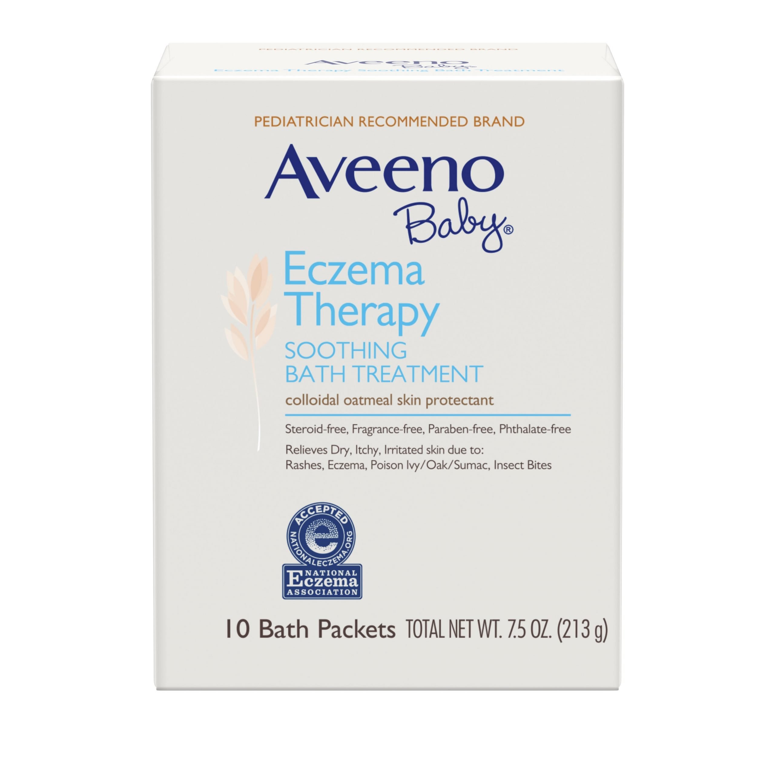 Aveeno Baby Eczema Therapy Soothing Bath Treatment with Natural Oatmeal ...
