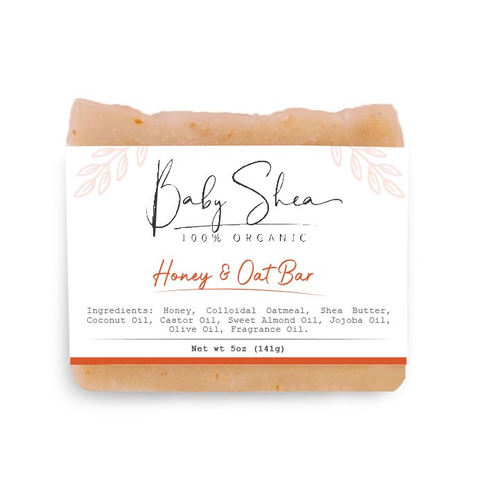 BabyShea 100% Honey &  Oatmeal Bar, Eczema Therapy Bar Soap ...