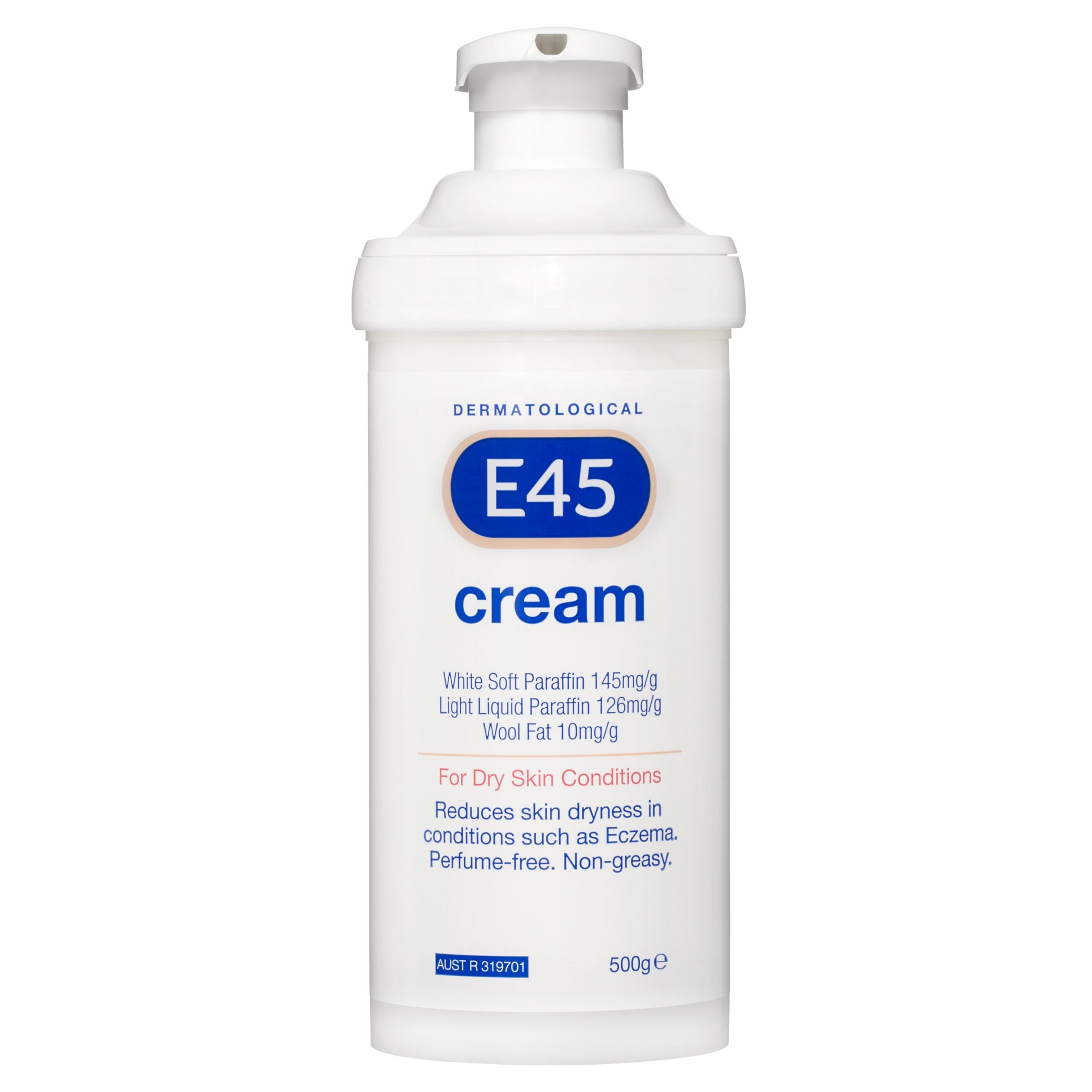 E45 Moisturising Cream for Dry Skin and Eczema 500g Pump ...