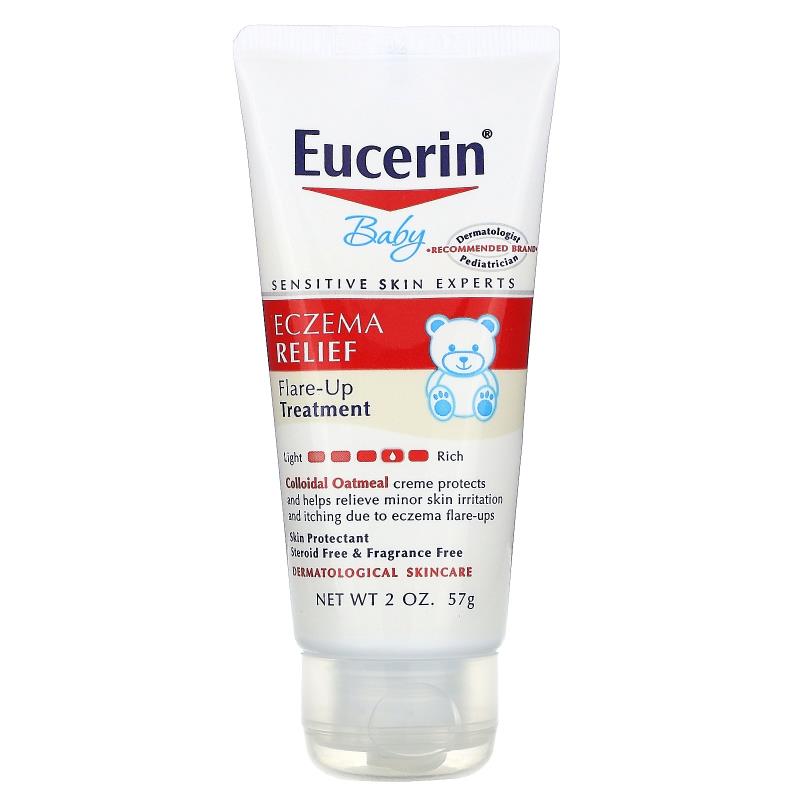 Eucerin Baby Eczema Relief Flare Up Treatment Fragrance Free 2 oz (57 g ...