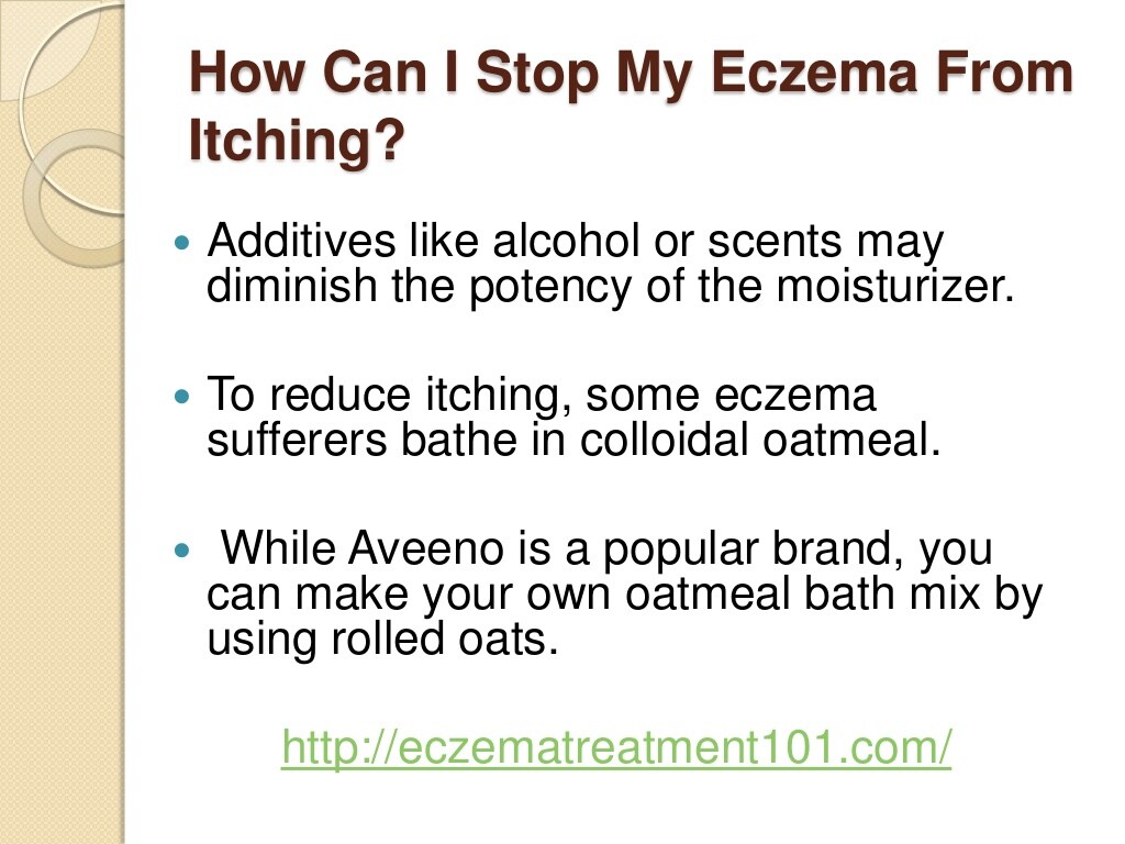 How can i stop my eczema from itching