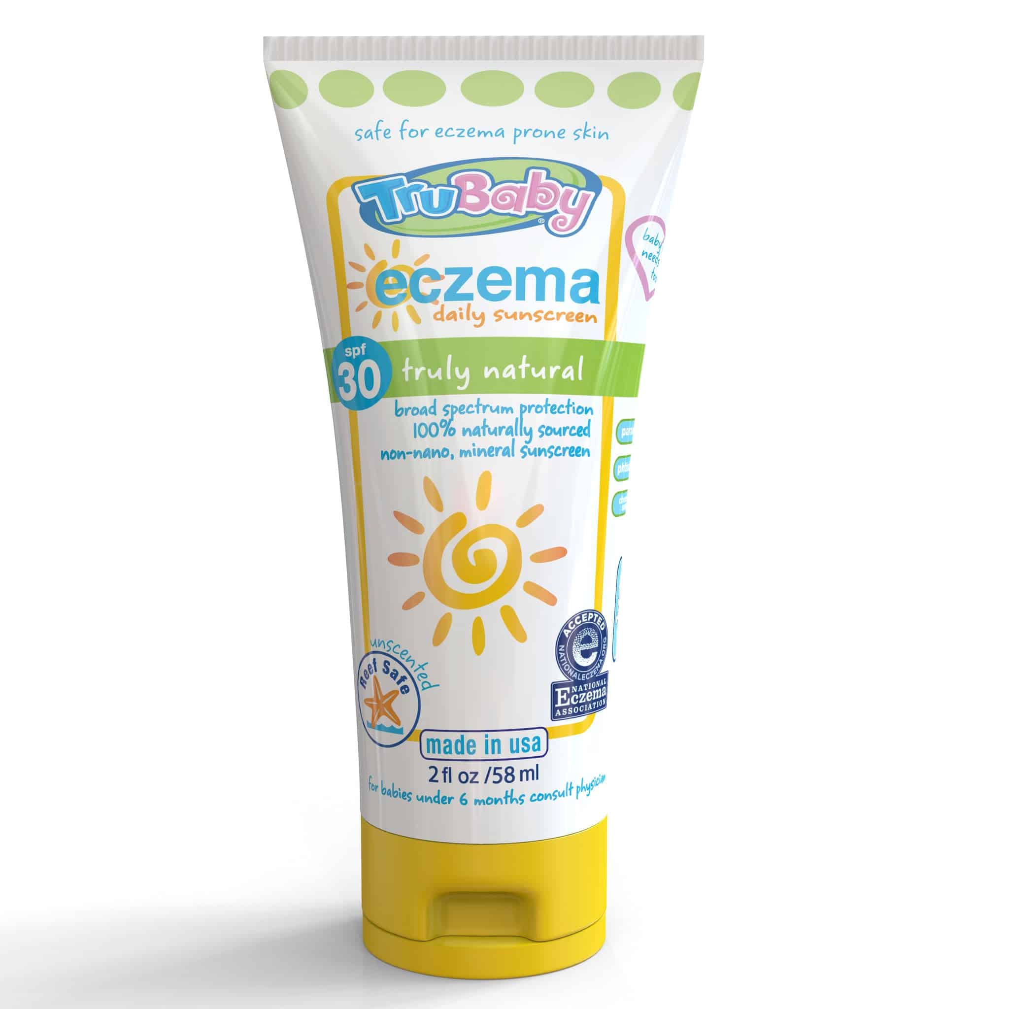 TruBaby Soothing Skin (Eczema) Baby Sunscreen, SPF 30 2.0 oz.  TruKid