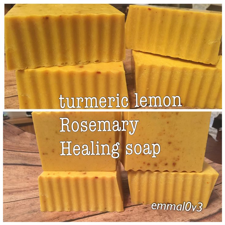 Warm cleansing turmeric healing soap with lemon zest and Rosemary ...